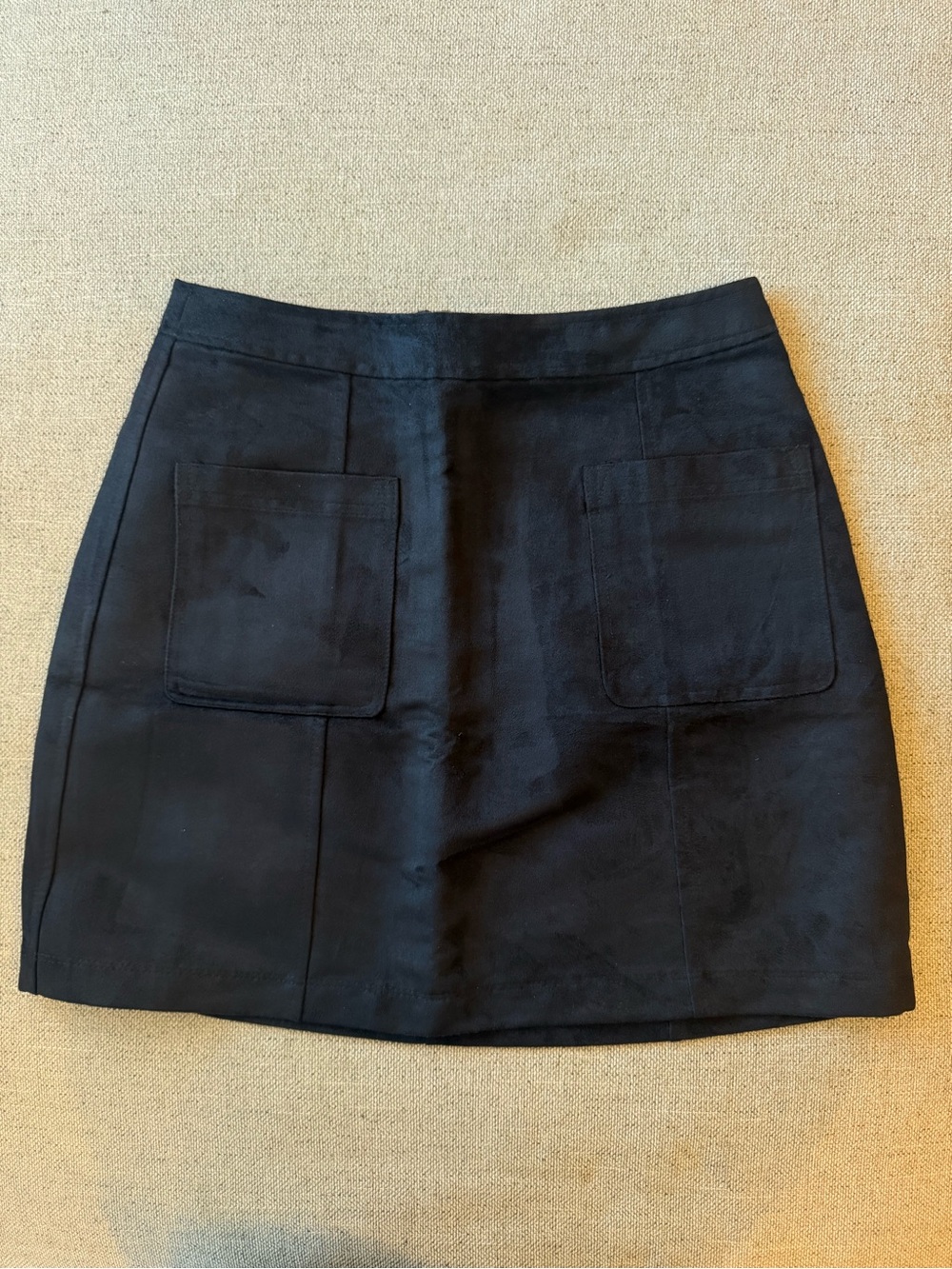Old Navy Black Suede-Look Mini Skirt